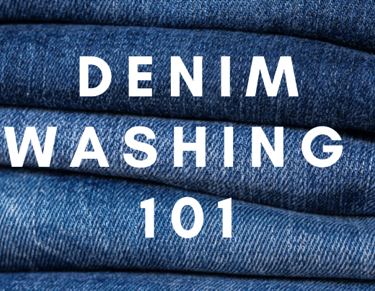 A blog cover for a guide to washing Denim Fabrics