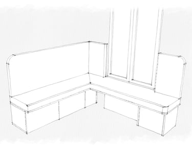 croquis d'une banquette