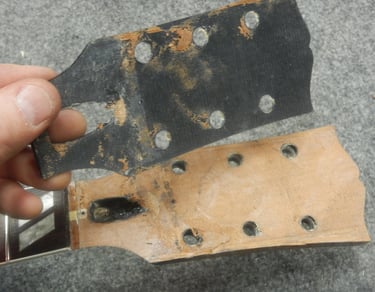 guitar repair - headstock repair