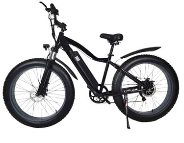 electric bicycle with a black tire