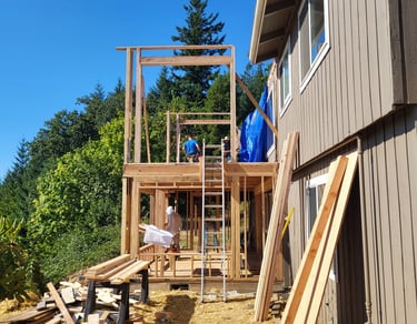 framing a 2-story home addition 