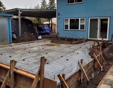 foundation to a home addition
