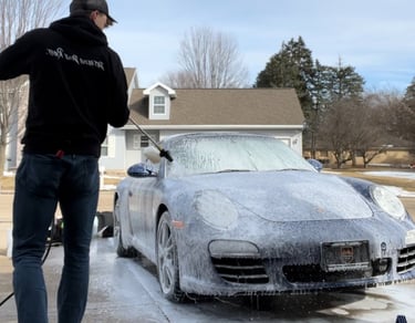 Detailing a car in Appleton