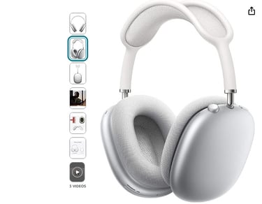 Apple Airpod Max Wireless Over-Ear Heardphones, Active noise cancelling, dolby atmos