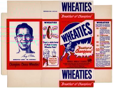 George Mikan Wheaties Cereal Box Card 1951