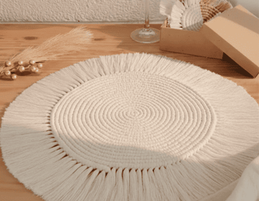 mantel circular macrame tejido a mano por kaalm mx