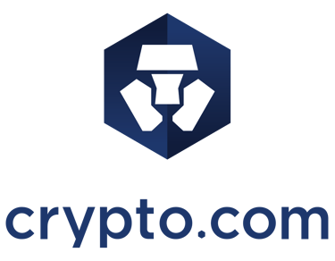a blue and white logo with a white rectangler