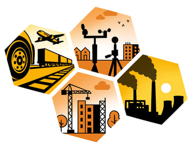 Logo de mesures en acoustique et qualité de l'air pour les transports, l''urbanisme et l'industrie