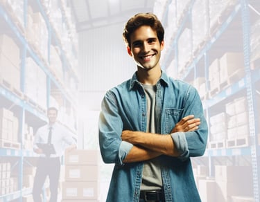 personne qui a un stock bien rangé