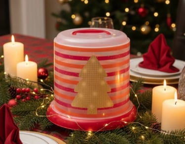 porta panetone de plástico