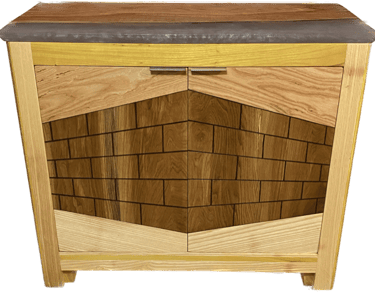 The Cornerstone buffet cabinet made by Austen at Eternally Furnished.
