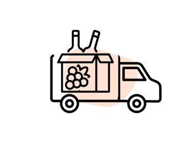 online wine delivery icon