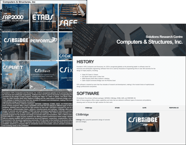 Screenshot of old and new SRC CSi webpage to show tidy up and redesign