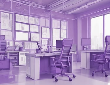 Man working late at his desk with coffee.