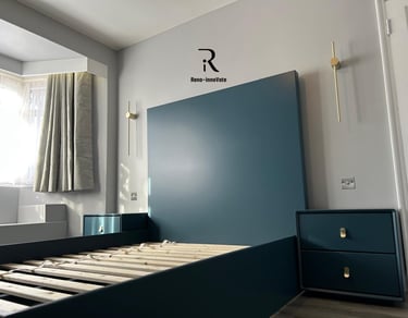 Custom Made Bed & Side Cabinets