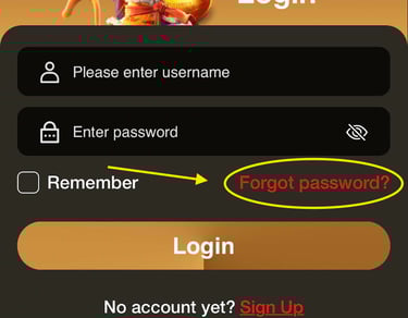 forgot password sample