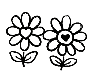 a pair of earrings with flowers on them