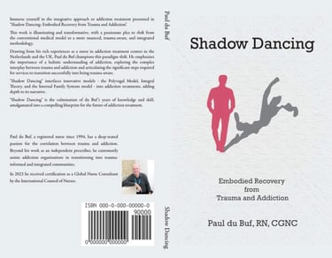 a book cover of a book with a shadow of a man