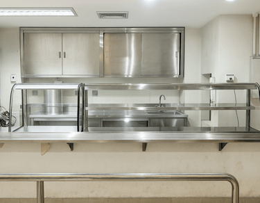 โรงอาหารโรงพยาบาล กรุงเทพ เคาน์เตอร์สแตนเลสพร้อม Bain Marie | stainless hospital canteen kitchen