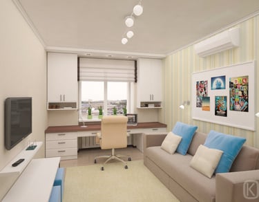  Zone d'étude pour la chambre d'enfant