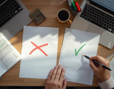 Comparing A/B test results with conversion rate data on desk