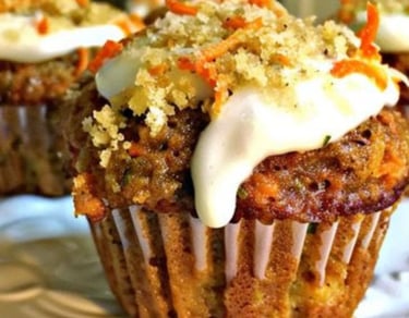 Carrot Cake Zucchini Muffins