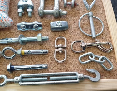 accesorios de cadena y fijaciones metalicas