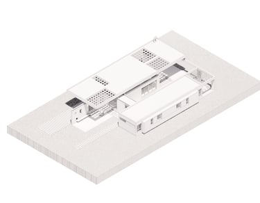 Maqueta virtual 3D, de una casa en proceso de diseño. Arquitectura con Sentido.