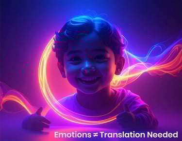 a child with a glowing ring around his face