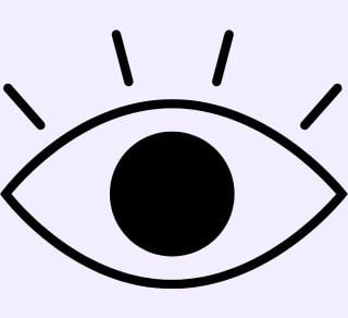 icone oeil sur fond violet