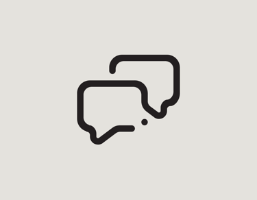 a black and white photo of a speech bubble