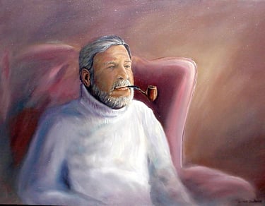 portrait of man with a pipe