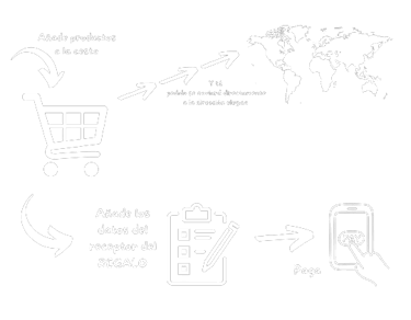 a black and white poster with a shopping carton