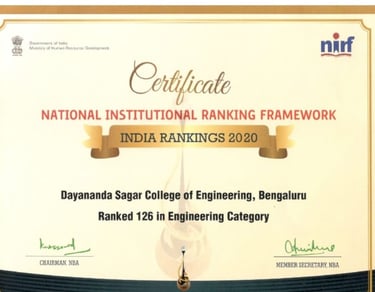 Dayanandasagar College of engineering NIRF Ranking