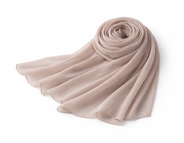 Lightweight chiffon hijab with soft drape, suitable for modest fashion and bulk export