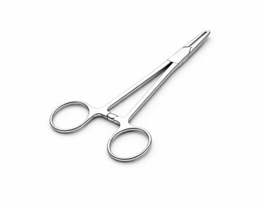 stainless steel Crile Wood needle holder instrument CE certified for fine serration grip.
