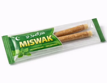 Vacuum packed miswak sticks for hygiene and long shelf life