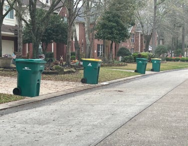 Trash Can Caddie Trash Day Trash Can Valet Service, The Woodlands TX