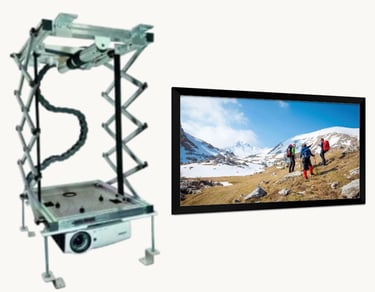 Projector Lift and Projector Screen