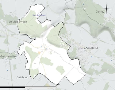 Carte de situation de La Trinité 27930 - ATZ Diagnostic Immobilier