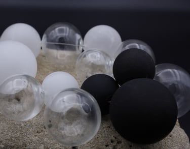 collier en perles de verre soufflées murano