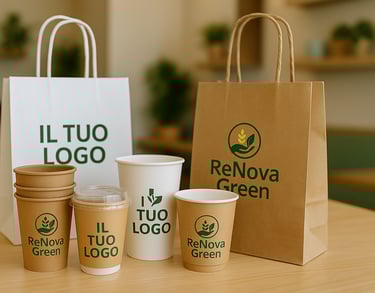 Packaging sostenibile ReNova Green per aziende