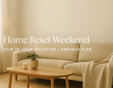 a serene, sunlit living room styled for a New Year home reset.