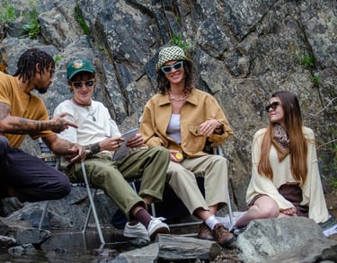 Group of people outside wearing fashion eyewear