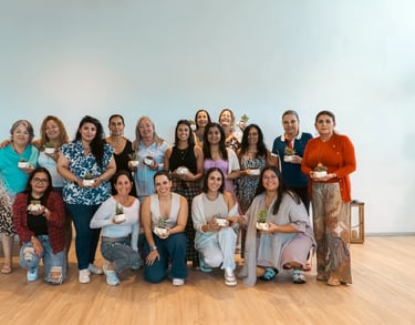 a group of women who are posing for a group photo