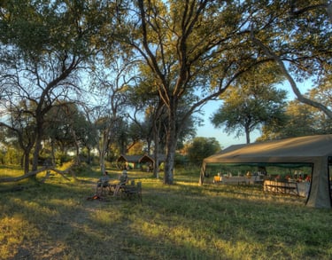 Mobile safari campsite Botswana