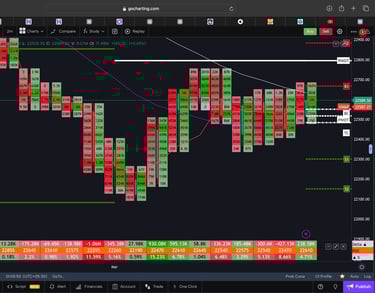Nifty 50 Future - daily Timeframe  order-flow Chart Showing Market Trends  for tommorowToday Market 