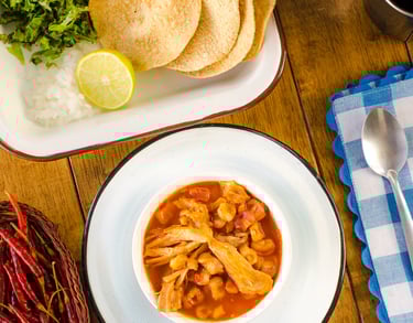 Plate of pozole