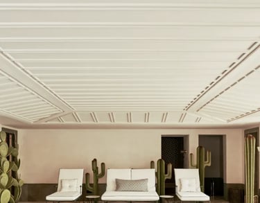 Indoor heated pool at Villa La Gratitud