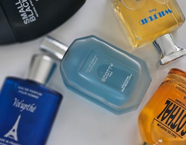 a variety of perfumes and perfume bottles